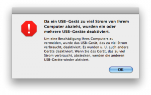 USB-Gerät braucht zu viel Strom